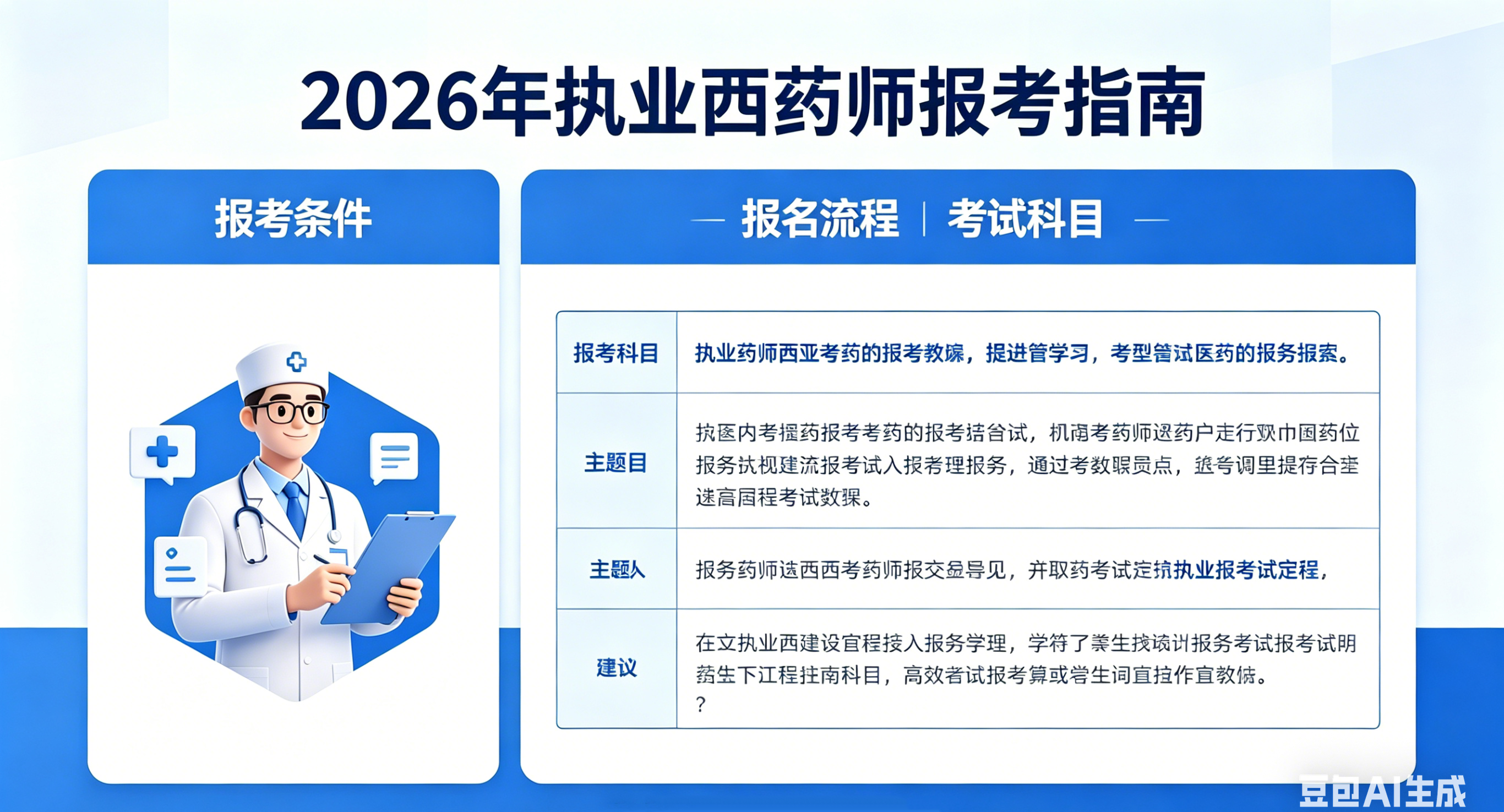 执业药师考试时间,备考执业西药师